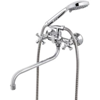 Смеситель для ванны Viko V-1555 универсальный, с душевым гарнитуром, хром