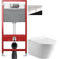 Комплект подвесной унитаз MEER MR-2102 + система инсталляции Tece 9300302 + 9240401