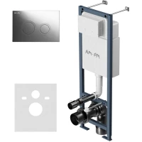 Инсталляция для унитаза Am.Pm ErgoFit L I012711.0151 с кнопкой смыва, хром