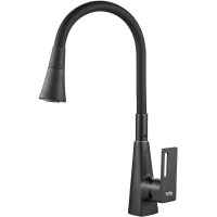 Смеситель для кухни Raffine F313T-3 с гибким изливом, оружейная сталь