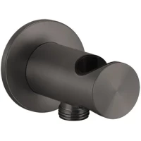 Подключение для душевого шланга с держателем Gessi Gessi316 54161#707 черный хром матовый