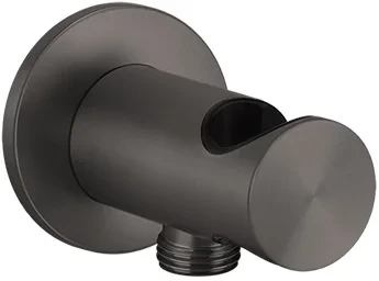 

Подключение для душевого шланга с держателем Gessi Gessi316 54161#707 черный хром матовый