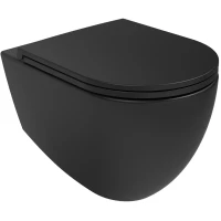 Унитаз подвесной Isvea Infinity 10NF02001-2N безободковый, черный матовый