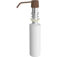 Дозатор для жидкого мыла Florentina Рондо 703.727.0000.105 300 мл, встраиваемый, для кухни, хром/коричневый