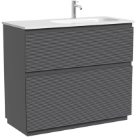 Тумба под раковину Sancos Folk Floor FL100FRGS 99,5 см R, напольная, темно-серый матовый