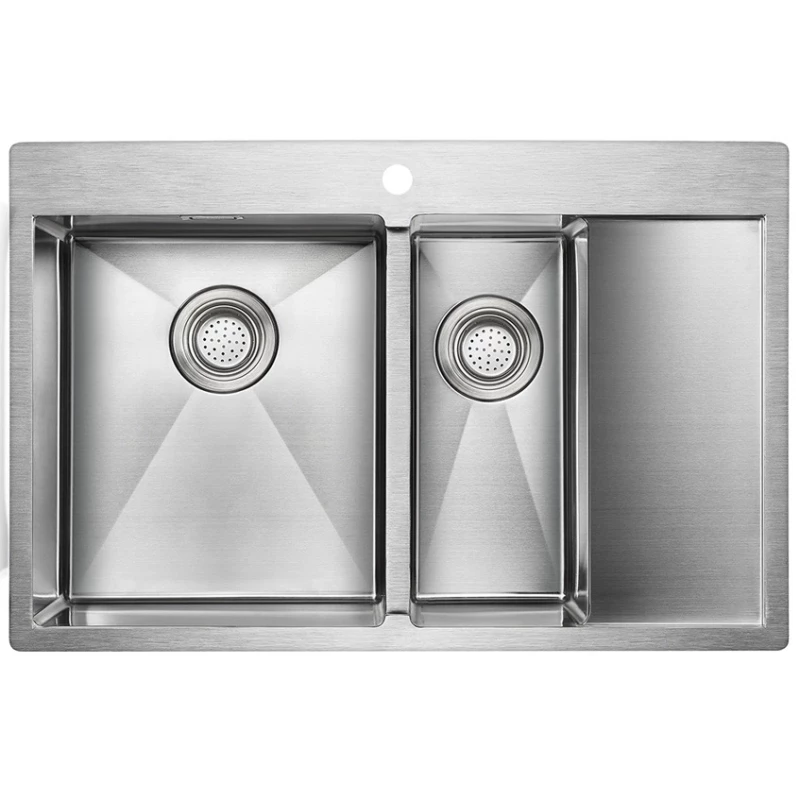 Кухонная мойка Paulmark Union нержавеющая сталь PM537851-BSL