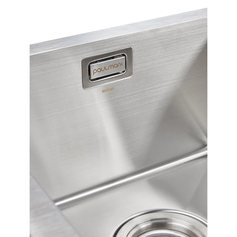 Кухонная мойка Paulmark Union нержавеющая сталь PM537851-BSL