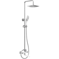 Душевая система Gappo G2449 230 мм, со смесителем, хром/белый