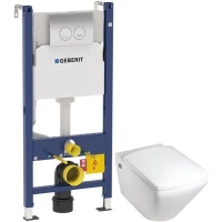 Комплект подвесной унитаз Jacob Delafon Escale E1306-00 + система инсталляции Geberit 458.124.21.1