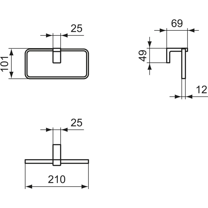 Кольцо для полотенец Ideal Standard Conca T4502A5
