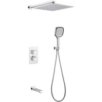Душевой комплект Grocenberg GB5050CR 300 мм, с термостатом, хром 