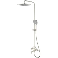 Душевая система Wonzon & Woghand Tetra WW-841214-BN со смесителем, никель матовый
