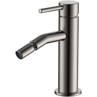 Смеситель для биде AQUAme Siena AQM6216GM без донного клапана, оружейная сталь