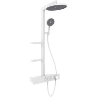 Душевая система AQUAme AQM8005W 250 мм, с термостатом, белый матовый