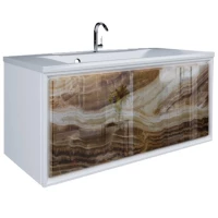 Тумба оникс/белый глянец 89 см Marka One Seattle У72806