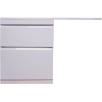 Тумба с раковиной белый глянец 130 см Style Line Даллас СС-00000557 + СС-00000541