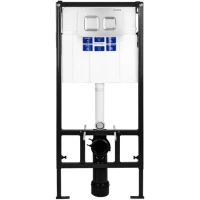 Инсталляция для унитаза Bettoserb Sava Fix Slim Smart SET40006472 с кнопкой смыва, матовый хром