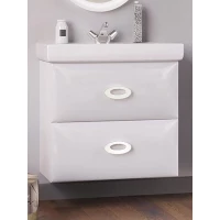 Тумба белый глянец 54,7 см Marka One Arrondi У69560