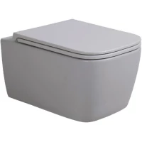 Унитаз подвесной Avimano Vision 1000043 безободковый, с сиденьем микролифт, серый матовый