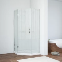 Душевой уголок Vegas Glass AFA-Pen TUR NOVO h1890 90 08 Moru L 90x90 см L, профиль хром, стекло рифленое