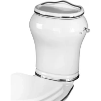 Бачок для унитаза с отверстием для ручки слива справа Migliore Milady 20875 хром/белый