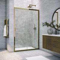 Душевая дверь Vegas Glass ZP TUR Novo 175 05 crystalvision 175 см, профиль бронза, стекло прозрачное