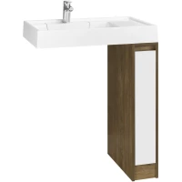 Тумба белый глянец/дуб кантри 18 см Акватон Лондри 1A2671K2LHDY0