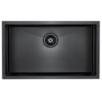 Кухонная мойка Paulmark Aller вороненая сталь PM807444-GM