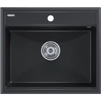 Кухонная мойка Paulmark Stepia PM115051-BLM 50x51 см, черный металлик