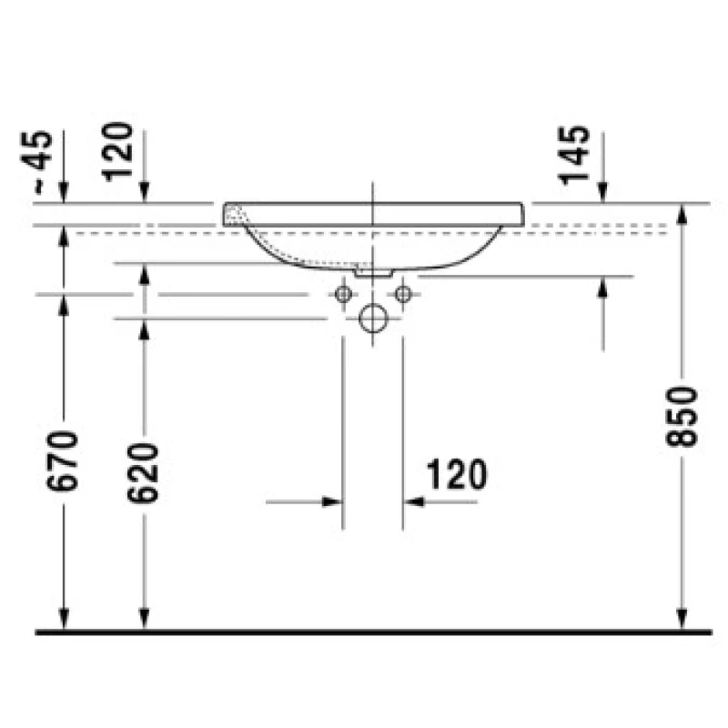 Раковина 60x43 см Duravit DuraStyle 0372600000 Раковина 60x43 см Duravit DuraStyle 0372600000