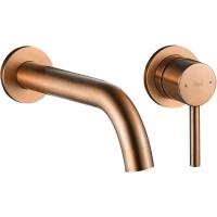 Смеситель для раковины Rea Lungo REA-B4600 встраиваемый, без донного клапана, медь матовая