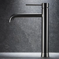 Смеситель для раковины Black & White 7600U оружейная сталь матовый