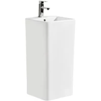 Раковина CeramaLux P7004L 40x40 см, напольная, белый