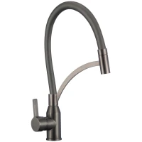 Смеситель для кухни Fmark FS8244Q-06 с гибким изливом, графит