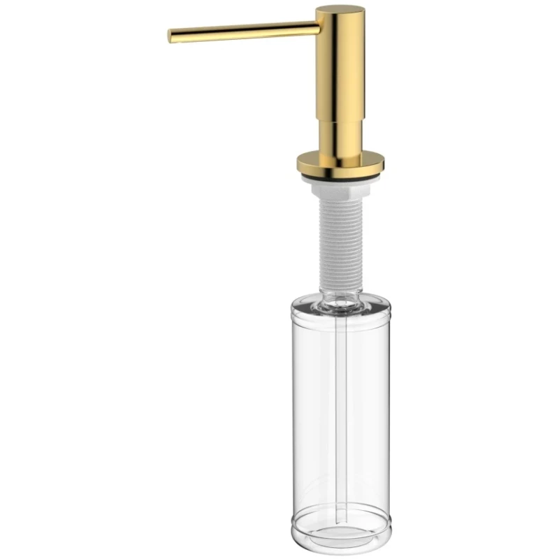 Дозатор для жидкого мыла Raglo R720.02.03 350 мл, встраиваемый, для кухни, золотой матовый