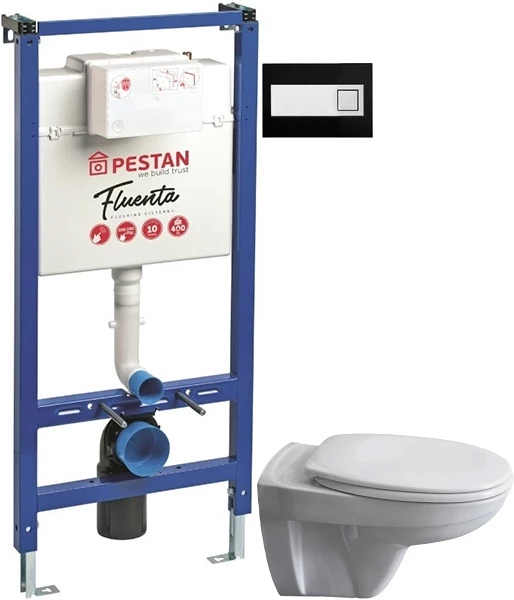 

Комплект подвесной унитаз 40006460B + 40006460S + система инсталляции 40006356 + 40006366 Pestan Basic SET40006460DB