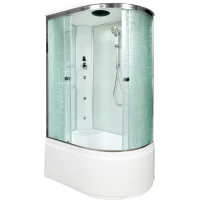 Душевая кабина 110x80x220 см Deto EM4511LGM матовое с прозрачным узором