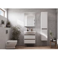 Комплект мебели белый глянец/дуб эндгрейн 65 см Акватон Нортон 1A248801NT010 + 1WH302501 + 1A249102NT010