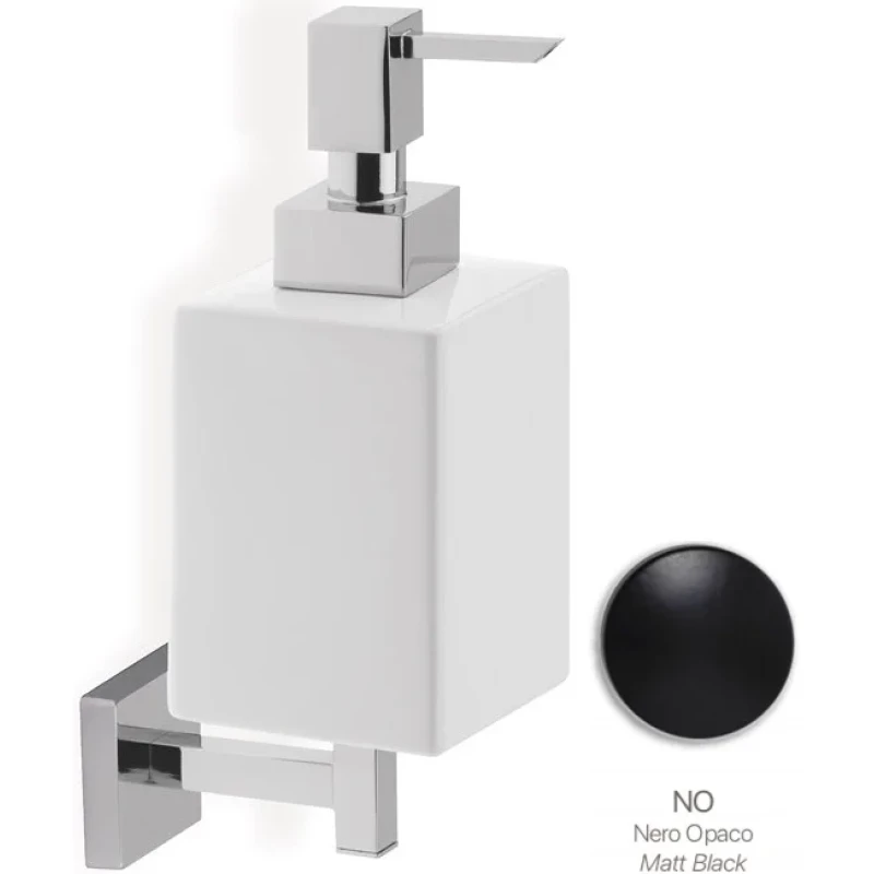 Дозатор для жидкого мыла Stil Haus Urania U30(23-BI) настенный, черный матовый/белый