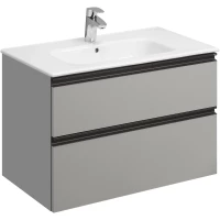 Тумба под раковину Roca Domi ZRU9307874 78,5 см, подвесная, серый матовый