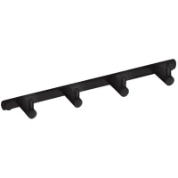 Планка с крючками Bemeta Dark 104606100 для ванны, черный матовый