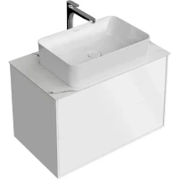 Тумба под раковину Kerama Marazzi Plaza Modern KMPMCb80MWh2 78,1 см, подвесная, белый матовый