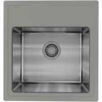 Кухонная мойка Florentina Комби 480 21.455.B0480.307 48x51 см, нержавеющая сталь/серый шелк