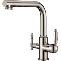 Смеситель для кухни Zorg ZR 313 YF-33 NICKEL с подключением к фильтру, никель