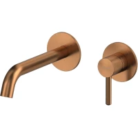 Смеситель для раковины Whitecross Y 2-Y1225CPB встраиваемый, без донного клапана, медь матовая