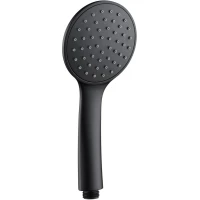 Душевая лейка Santek Лайма WH5B10015N001 100 мм, 1 режим, черный матовый