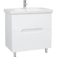 Тумба с раковиной белый глянец 65,4 см Bellezza Андрэа 4639010110018 + 4660018640214