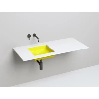 Раковина Salini S-Stone Marea 07 1802207MF 42x42 см, встраиваемая снизу, покраска по RAL матовый полностью