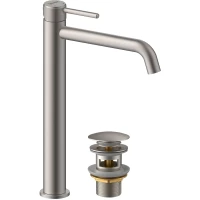 Смеситель для раковины Lemark Beluga LMF-8015B-BN с донным клапаном, никель матовый