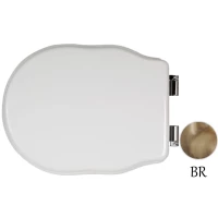 Сиденье для напольного унитаза белый/бронза Tiffany World Bristol TWBR21bi/br